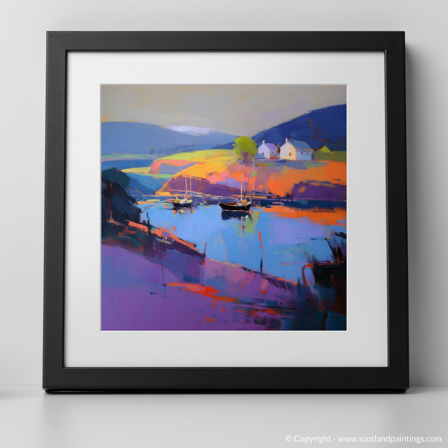 Dusk over Findochty Harbour: An Expressionist Ode to Scottish Tranquility