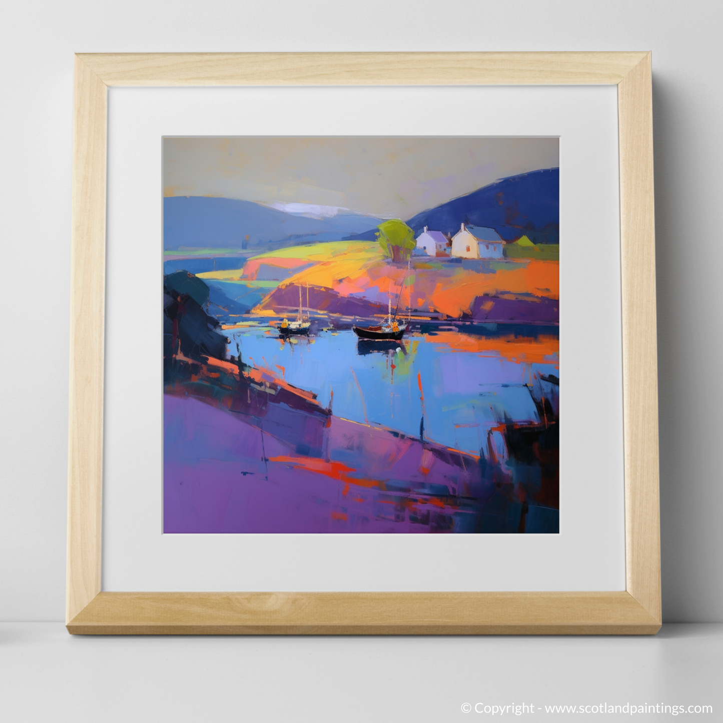Dusk over Findochty Harbour: An Expressionist Ode to Scottish Tranquility