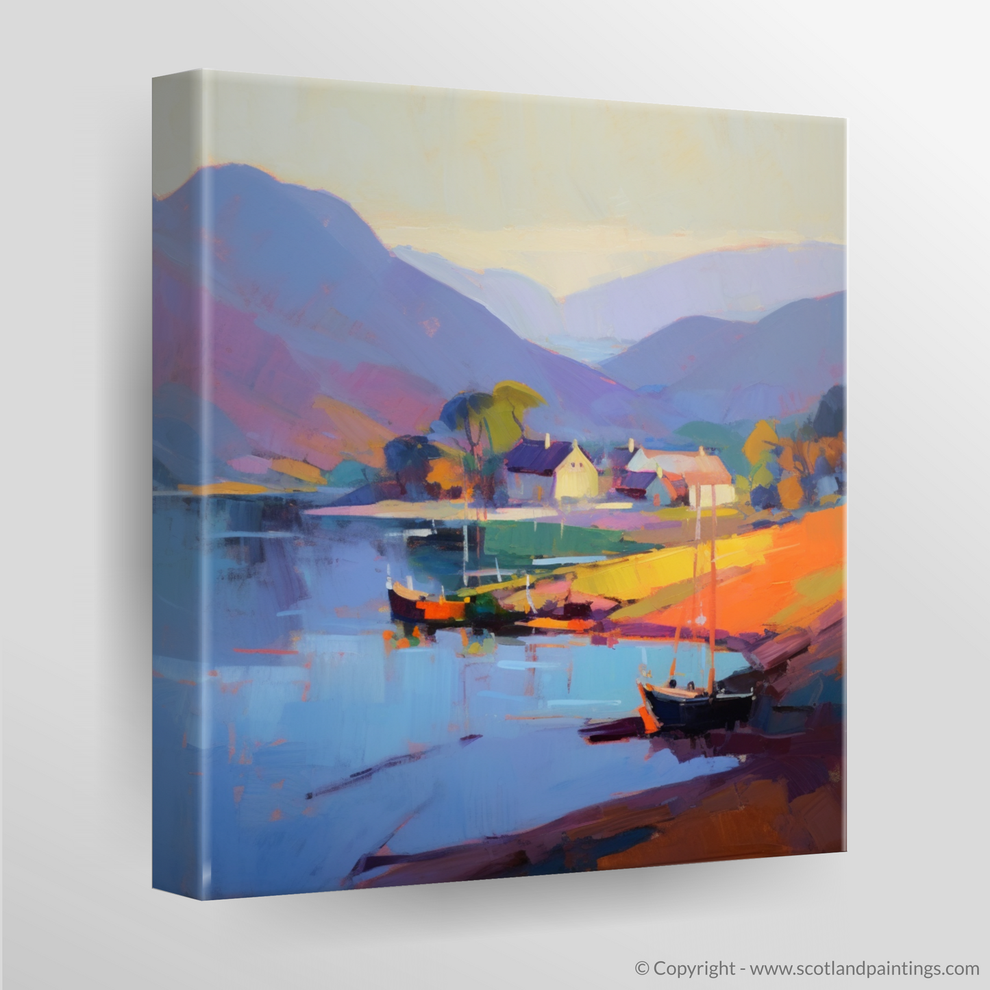 Golden Hour at Mallaig Harbour: An Expressionist Ode to Scotland's Coastal Beauty