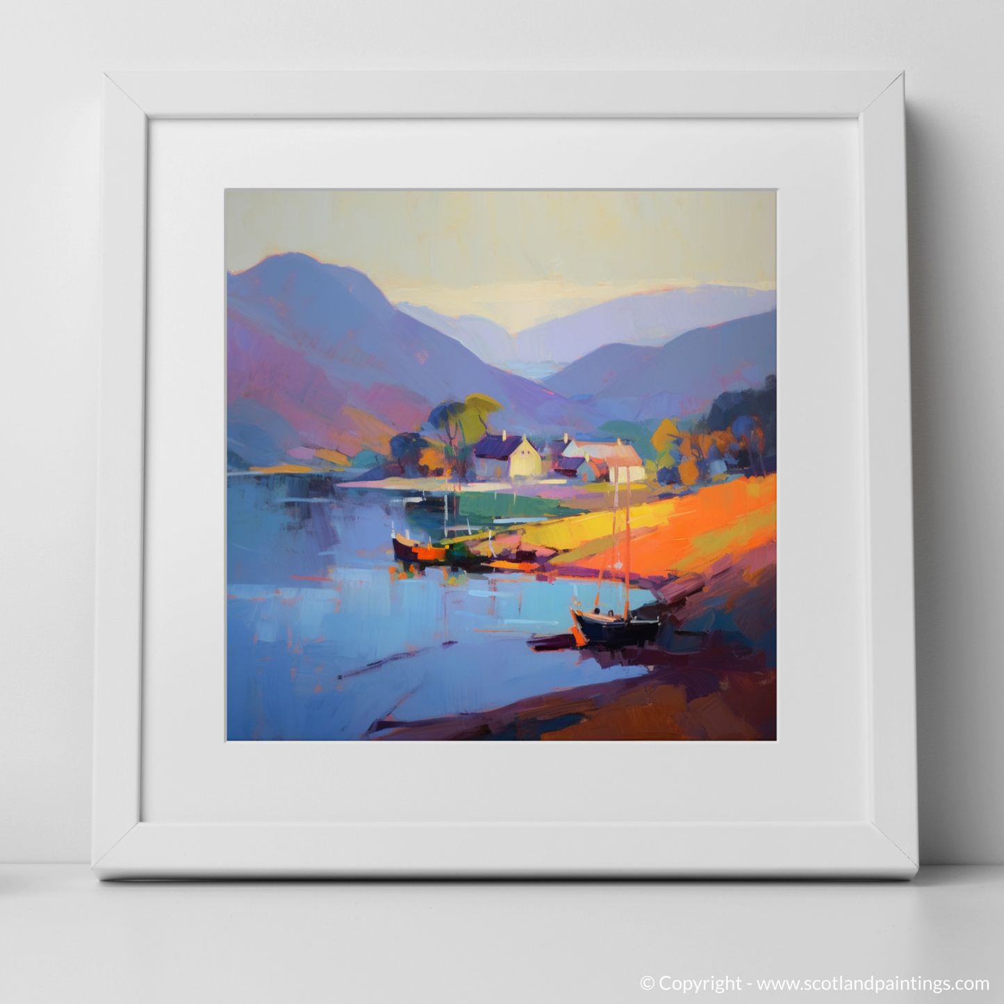 Golden Hour at Mallaig Harbour: An Expressionist Ode to Scotland's Coastal Beauty