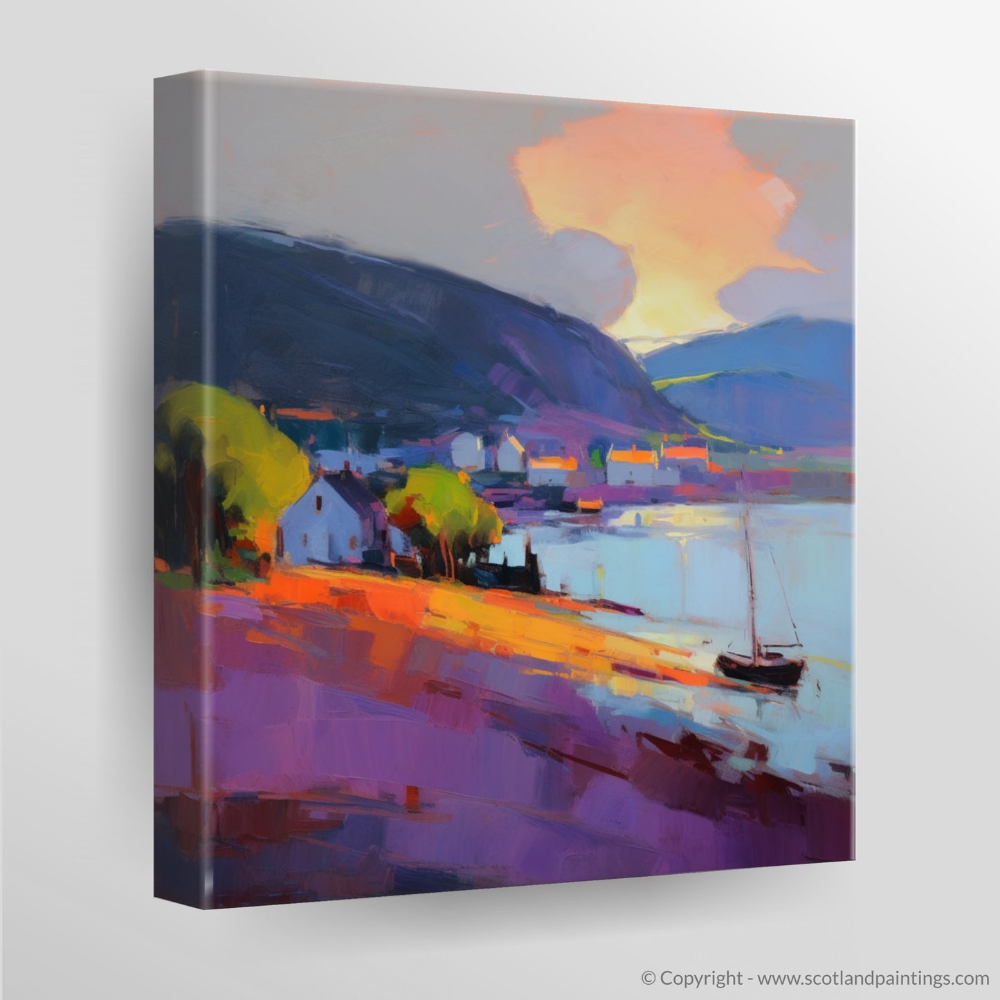 Cromarty Harbour at Dusk: An Expressionist Ode to Scottish Splendour