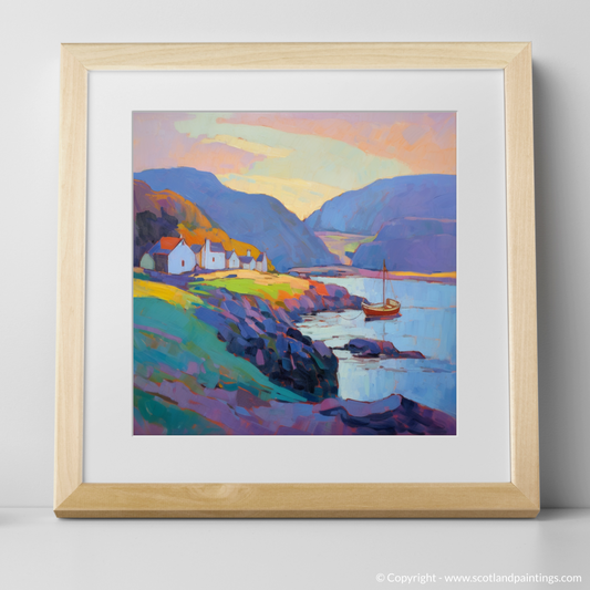 Dusk Glow at Pennan Harbour: An Impressionist Tribute