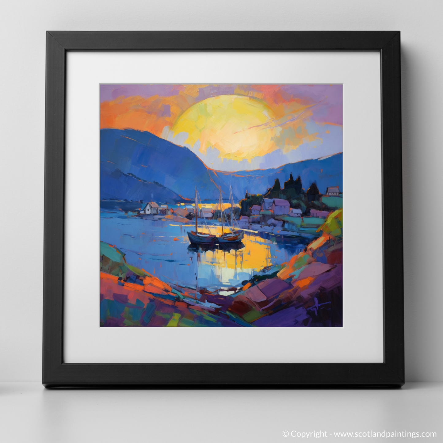 Tobermory Harbour at Dusk: An Expressionistic Homage to Scottish Tranquility