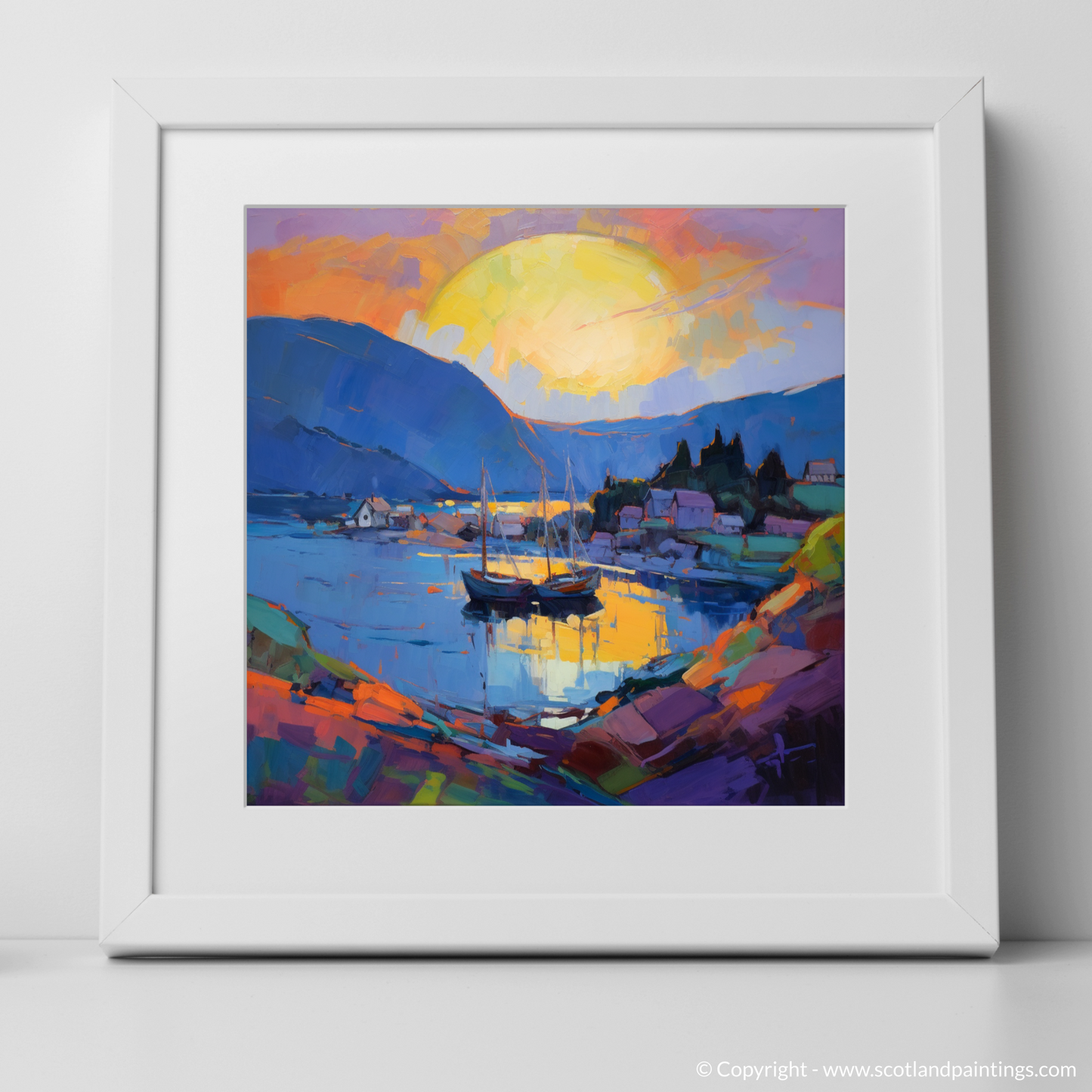 Tobermory Harbour at Dusk: An Expressionistic Homage to Scottish Tranquility