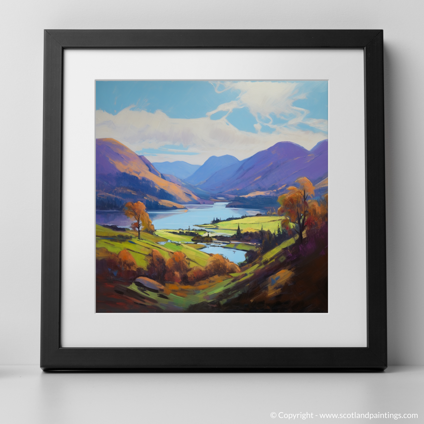 Highland Serenity: A Naive Art Homage to Loch Shiel