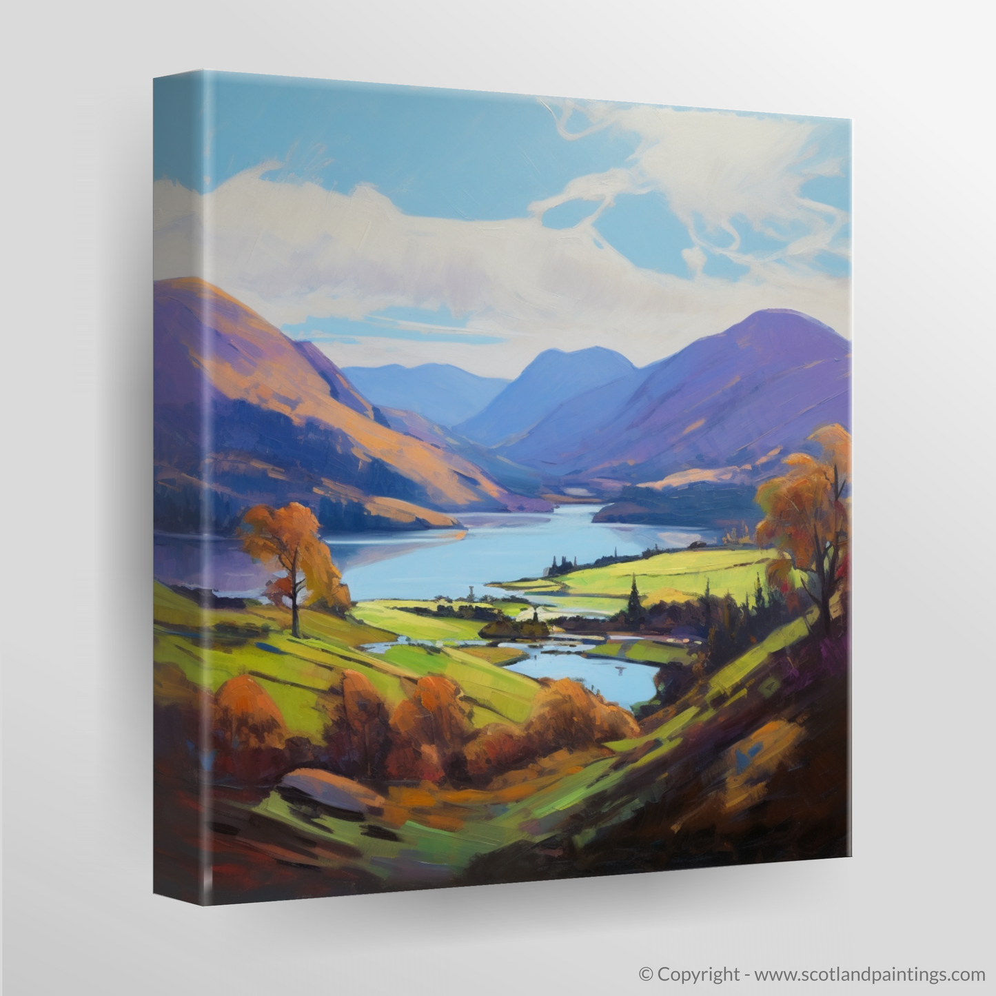 Highland Serenity: A Naive Art Homage to Loch Shiel