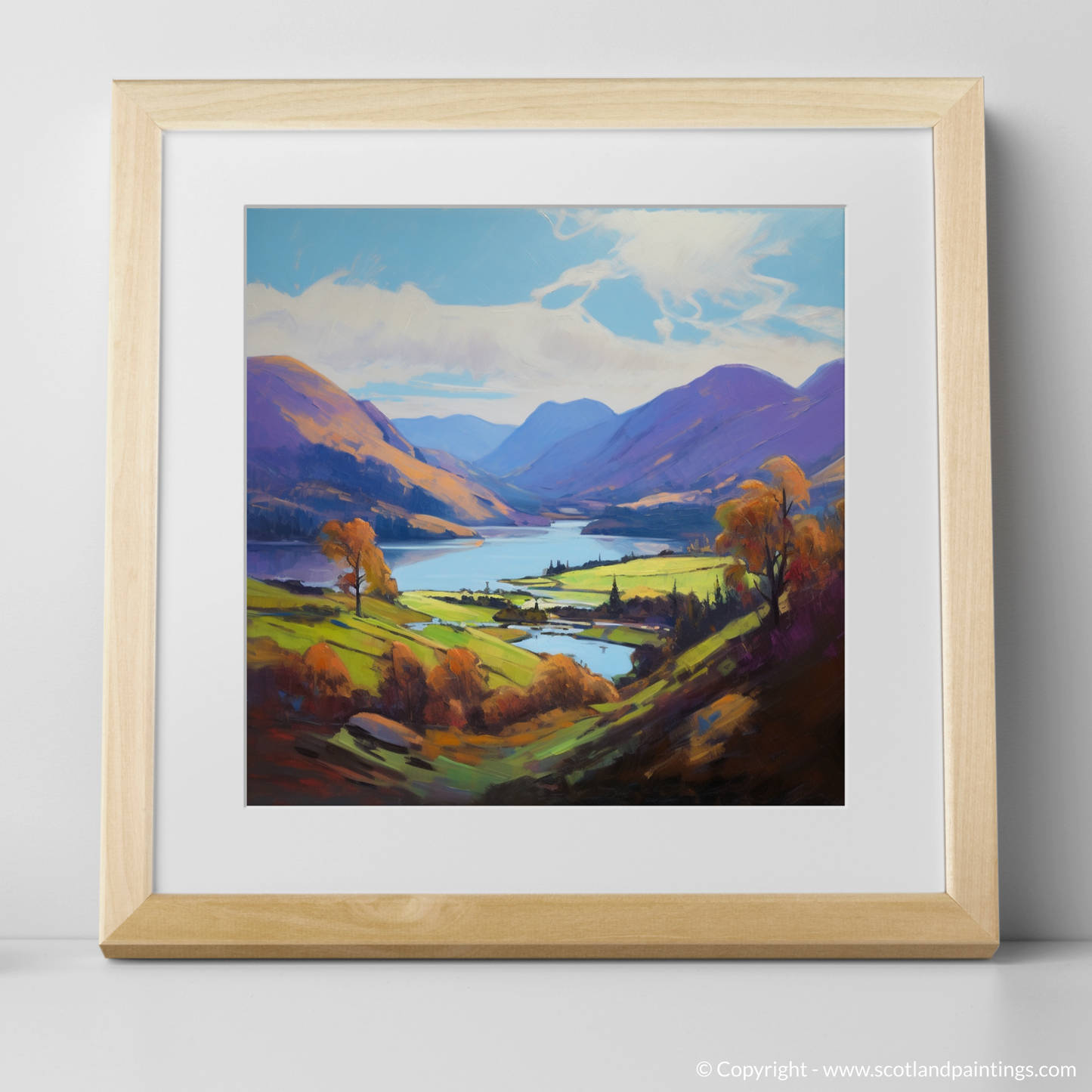 Highland Serenity: A Naive Art Homage to Loch Shiel