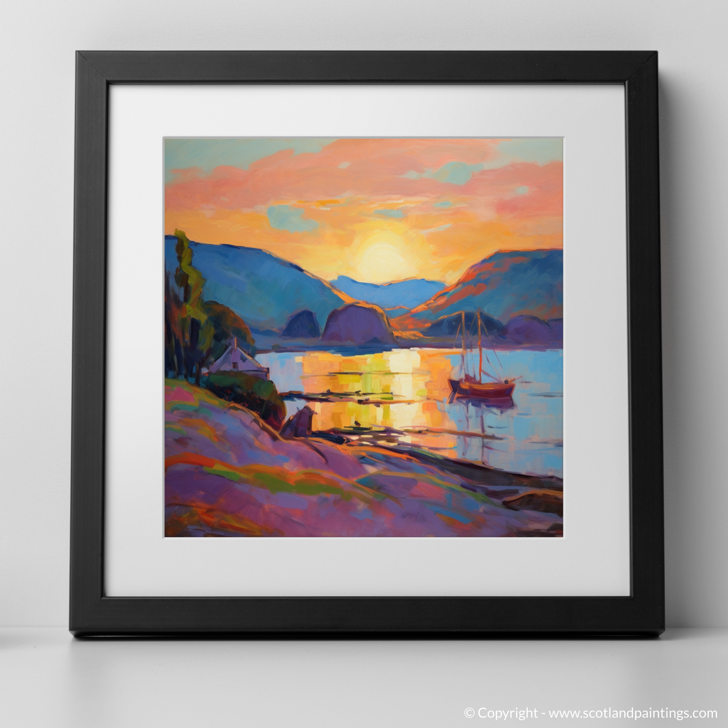 Balmaha Harbour at Sunset: A Fauvist Masterpiece