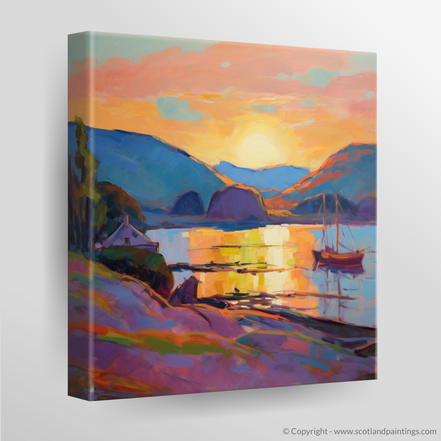 Balmaha Harbour at Sunset: A Fauvist Masterpiece