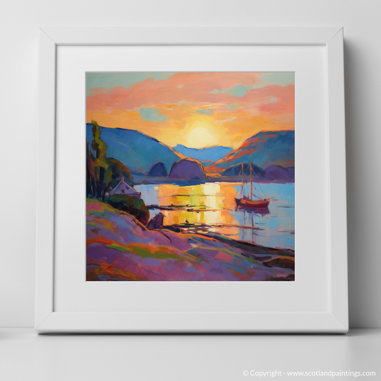 Balmaha Harbour at Sunset: A Fauvist Masterpiece