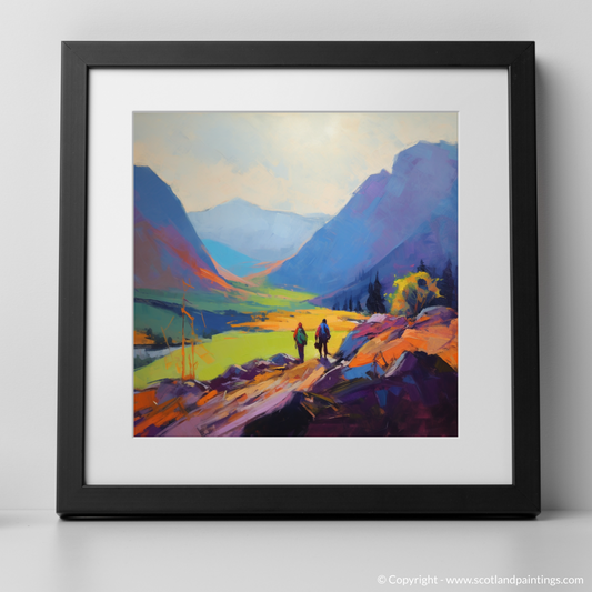 Highland Wanderers: An Abstract Impressionist Journey through Glencoe