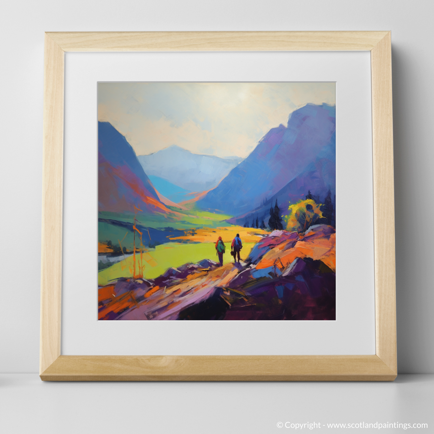 Highland Wanderers: An Abstract Impressionist Journey through Glencoe