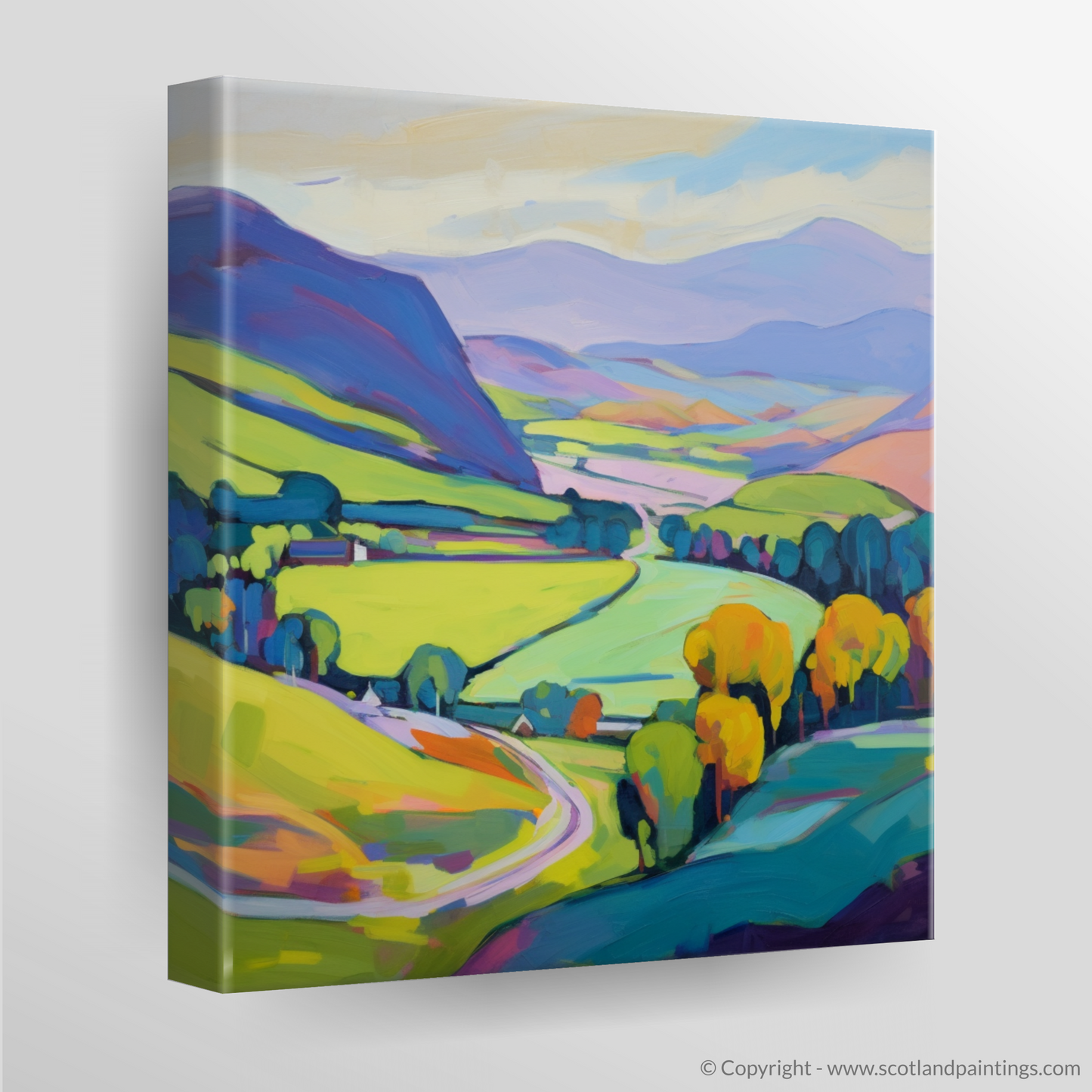 Summer Splendour in Glenlivet: A Cubist Ode to the Scottish Highlands