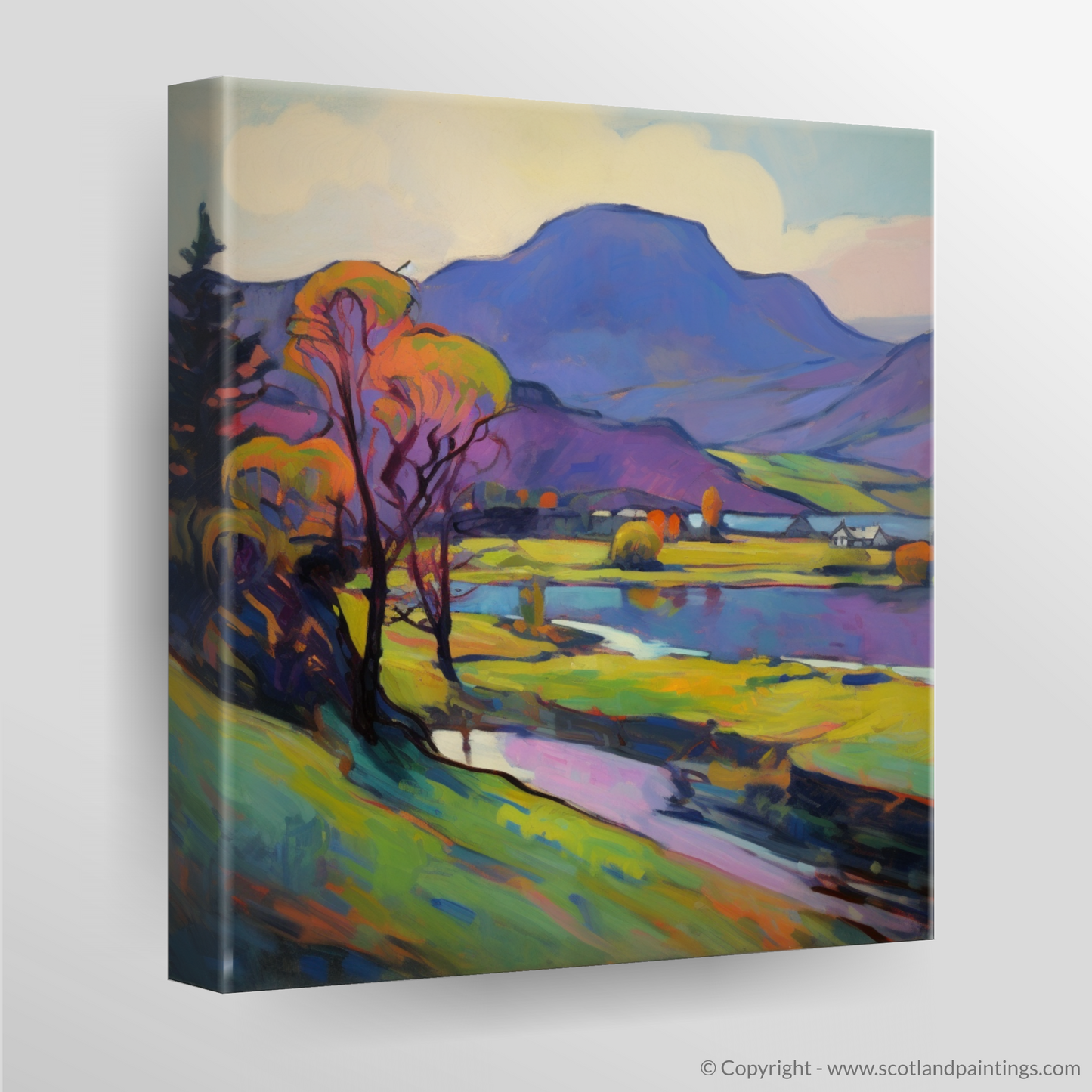 Vivid Highland Serenity: Fauvist Interpretation of Loch Awe