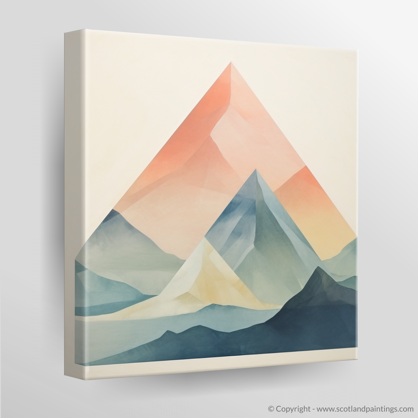 Minimalist Majesty: A Scottish Mountain in Subtle Hues