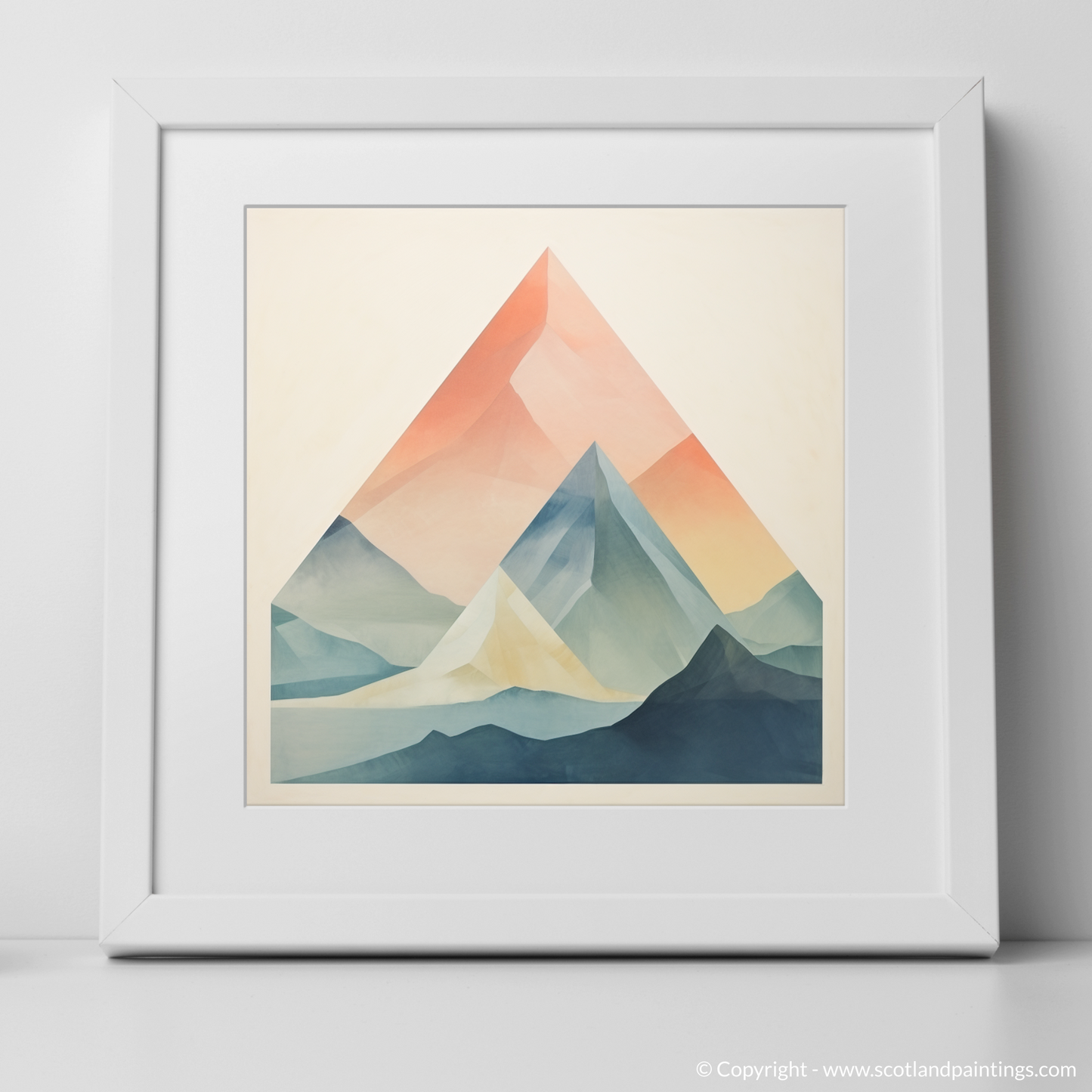 Minimalist Majesty: A Scottish Mountain in Subtle Hues