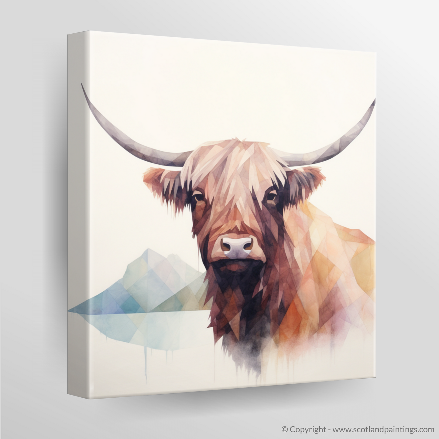 Highland Elegance: A Minimalist Homage to Scotland's Majestic Cow