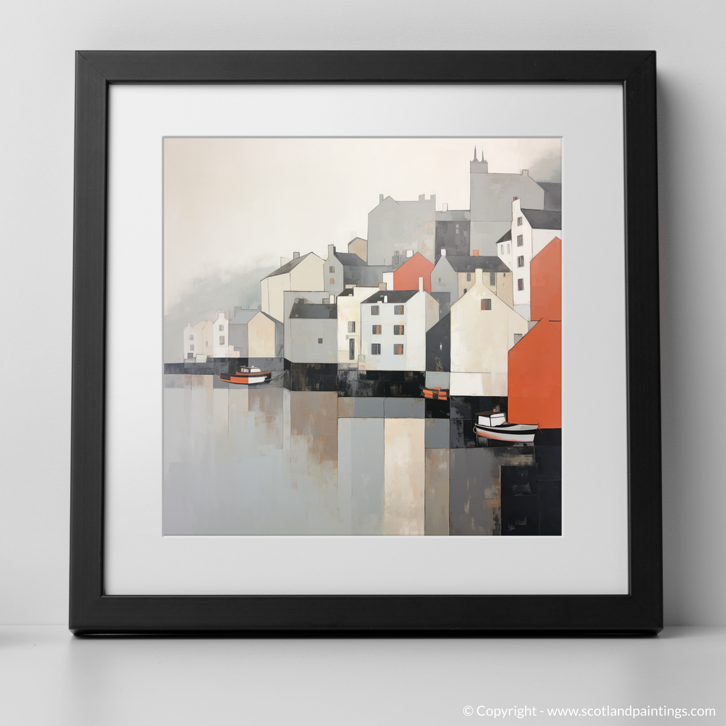 Portree Harbour Reimagined: A Study in Minimalist Serenity