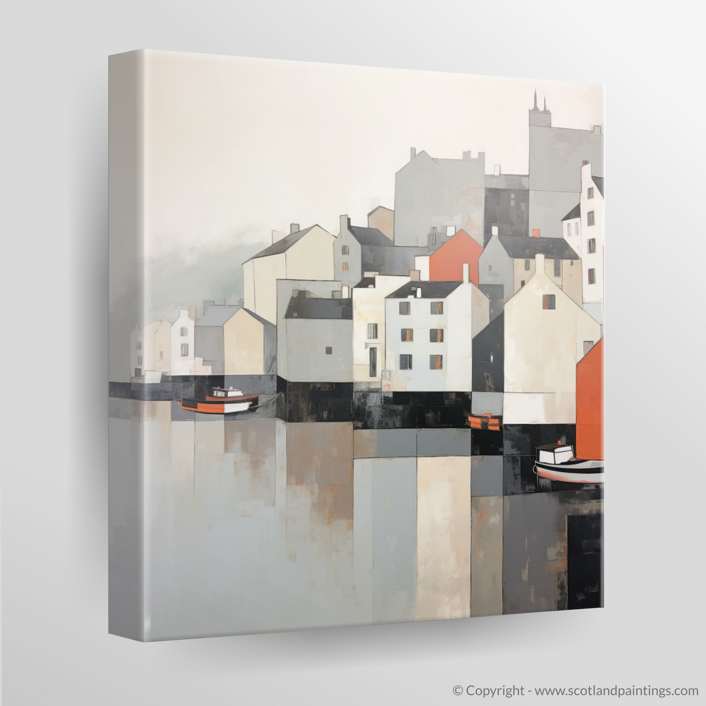 Portree Harbour Reimagined: A Study in Minimalist Serenity