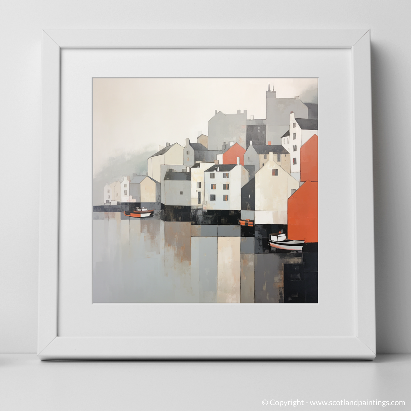 Portree Harbour Reimagined: A Study in Minimalist Serenity