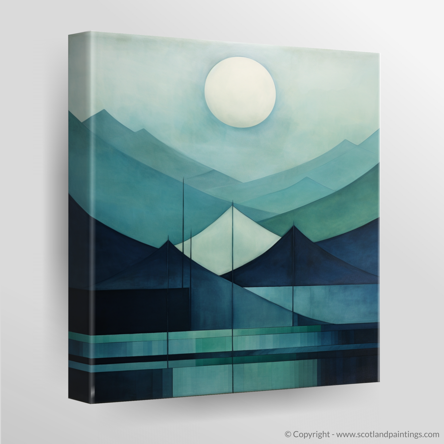 Serene Peaks of Glen Nevis: A Minimalist Interpretation