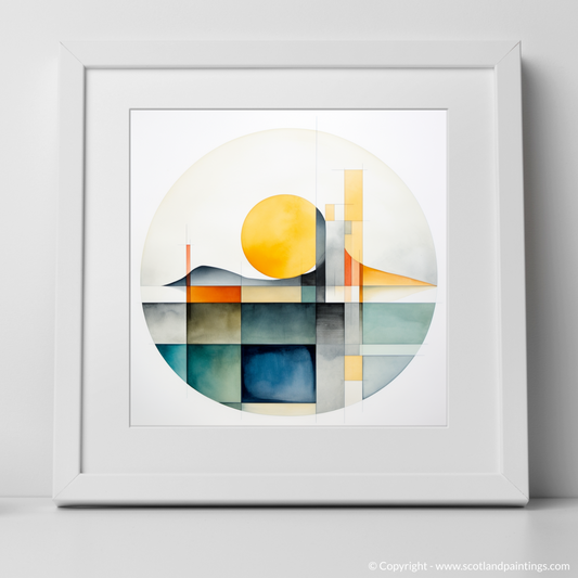 Sunset Glow over Tranquil Loch Morar - A Modern Minimalist Interpretation