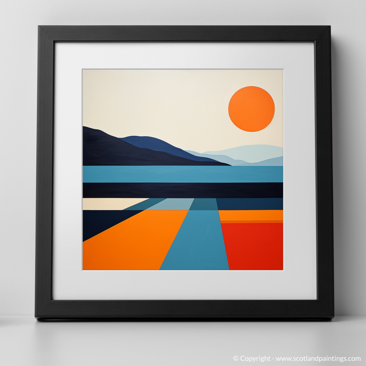 Loch Awe in Sunset Hues: A Minimalist Ode to Tranquil Scottish Beauty