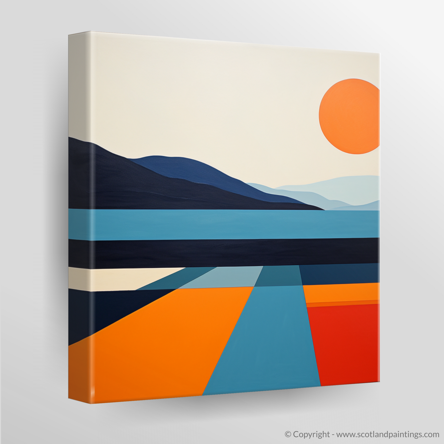 Loch Awe in Sunset Hues: A Minimalist Ode to Tranquil Scottish Beauty