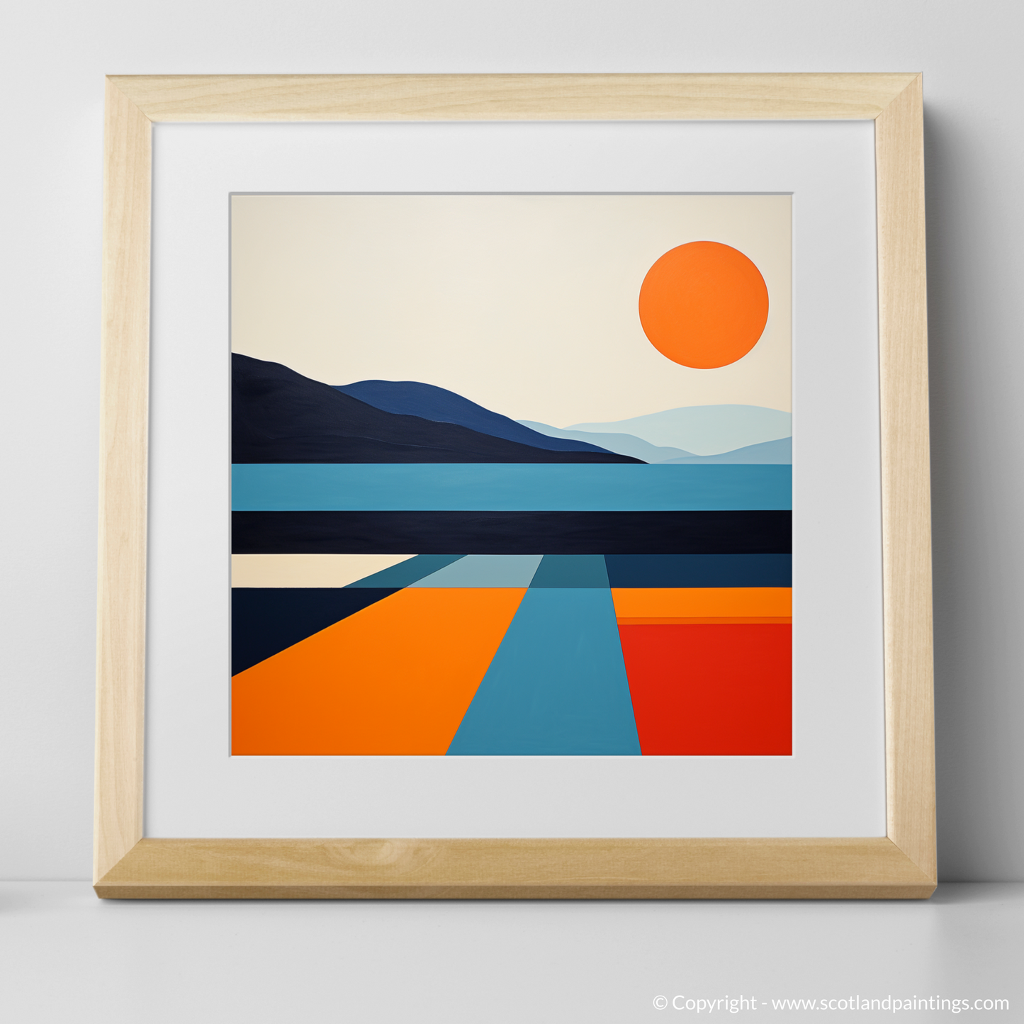 Loch Awe in Sunset Hues: A Minimalist Ode to Tranquil Scottish Beauty