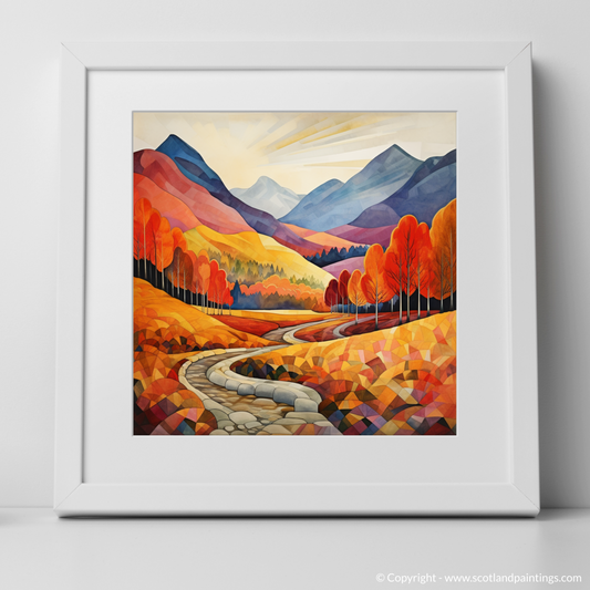 Autumnal Serenity: Glen Shiel Minimalist Masterpiece