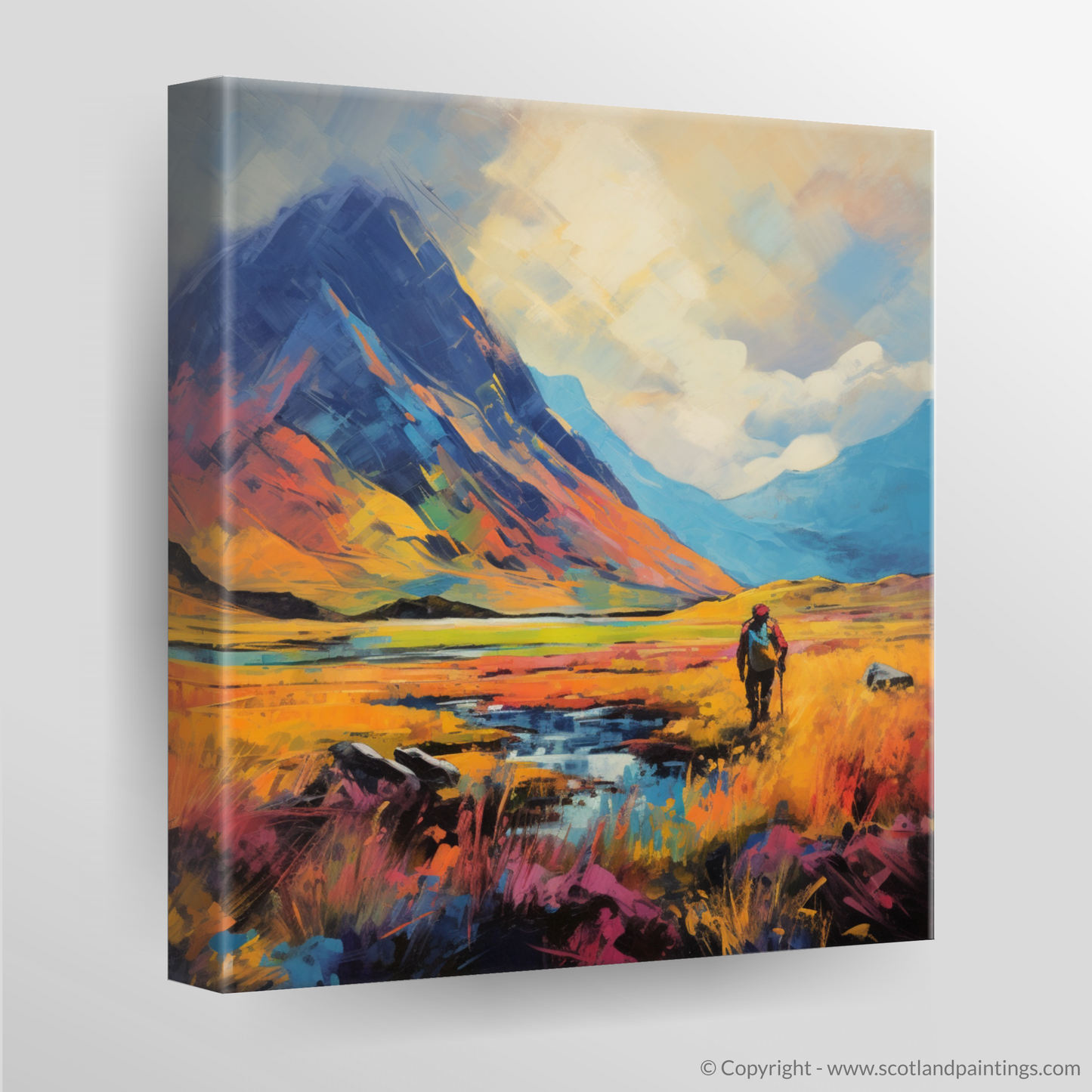 Fauvist Hiker in the Heart of Glencoe