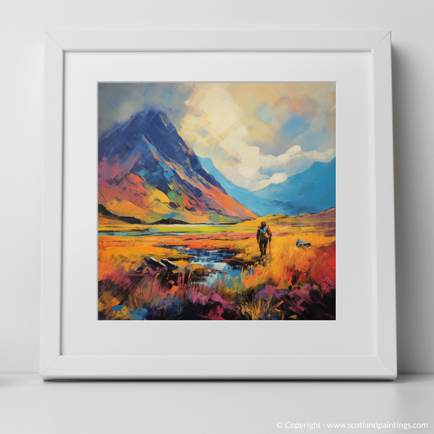 Fauvist Hiker in the Heart of Glencoe