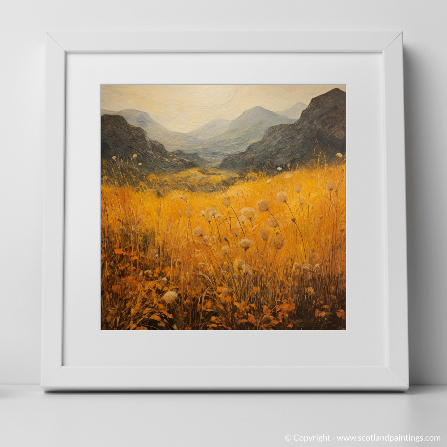 Golden Bracken of Glencoe: A Color Field Journey into the Scottish Highlands