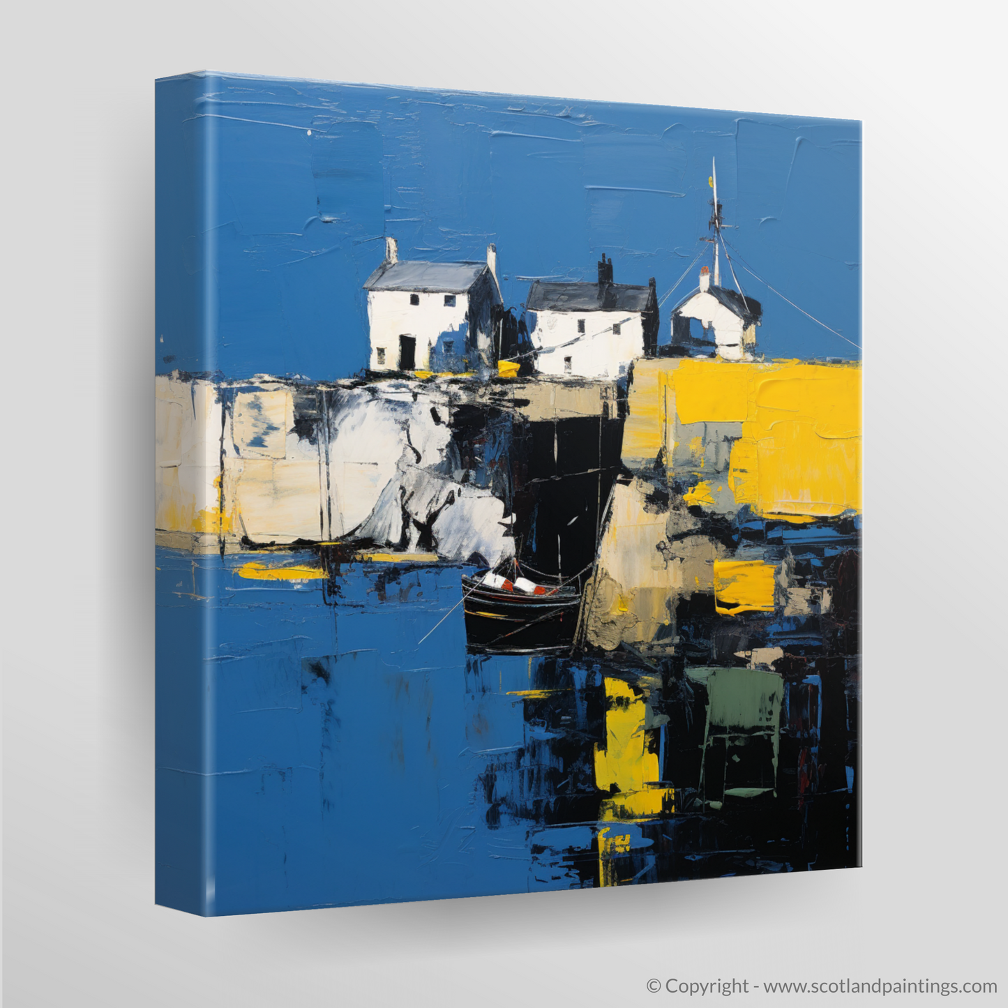Portsoy Harbour Dreams: An Abstract Impressionist Voyage
