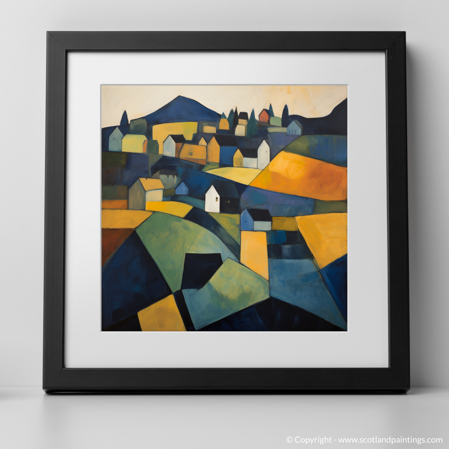 Art Print of Glenmore, Highlands with a black frame