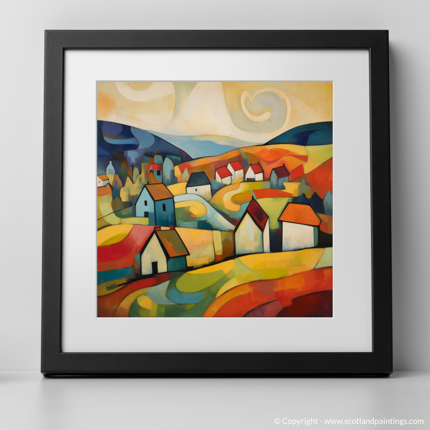 Art Print of Glenmore, Highlands with a black frame