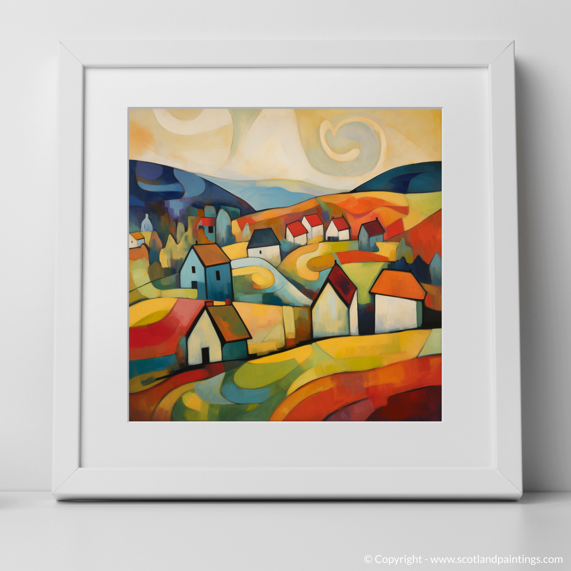 Art Print of Glenmore, Highlands with a white frame