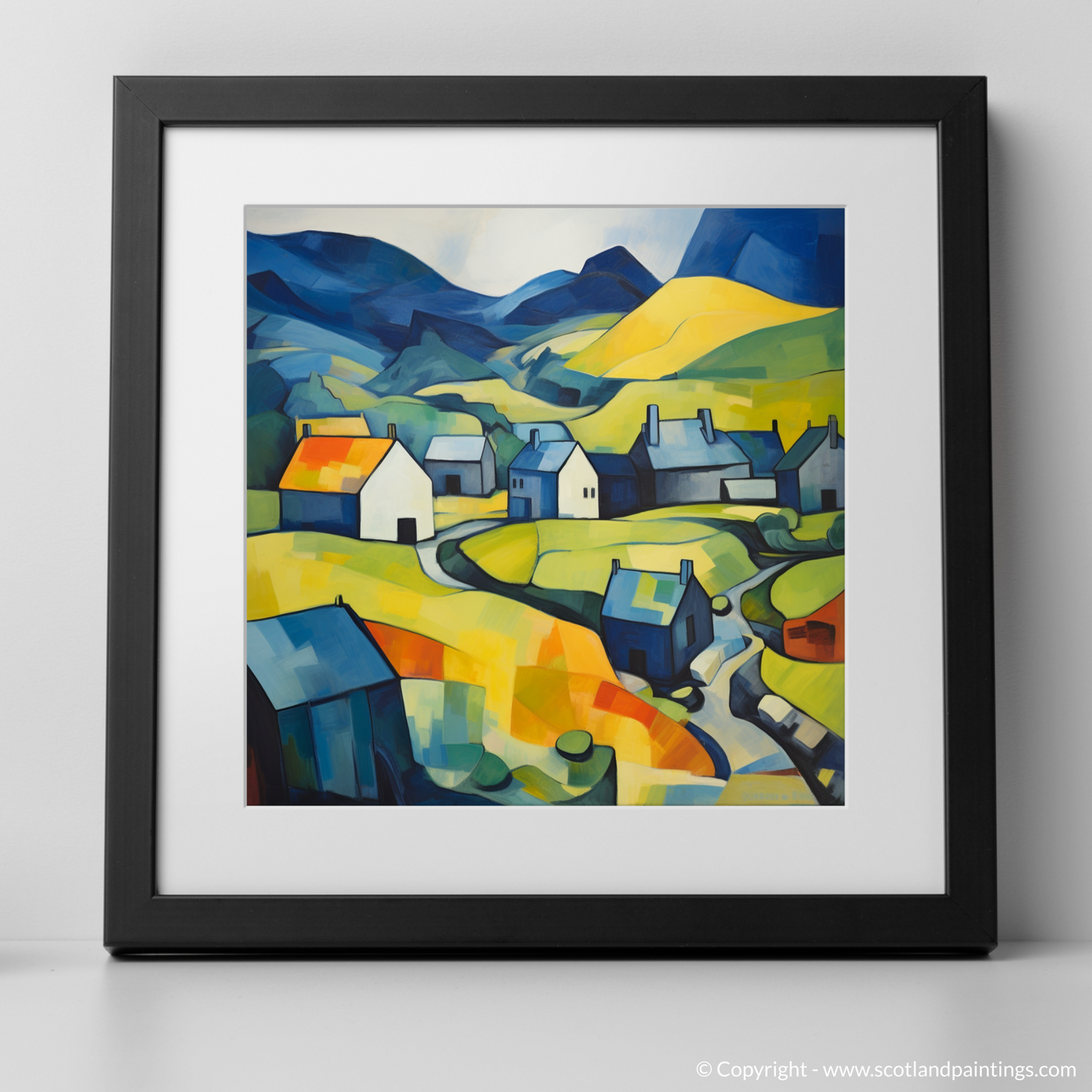 Art Print of Glenmore, Highlands with a black frame