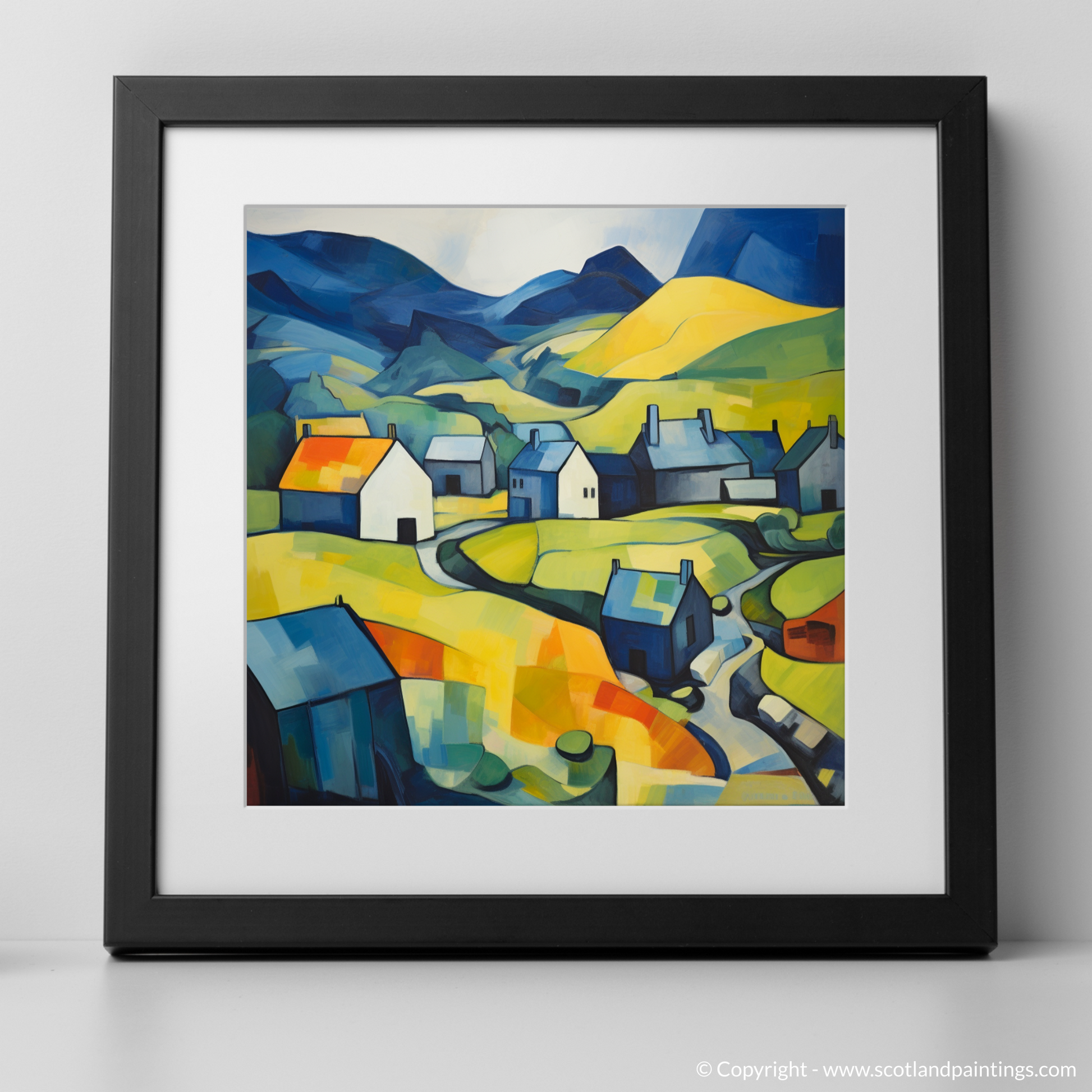 Art Print of Glenmore, Highlands with a black frame