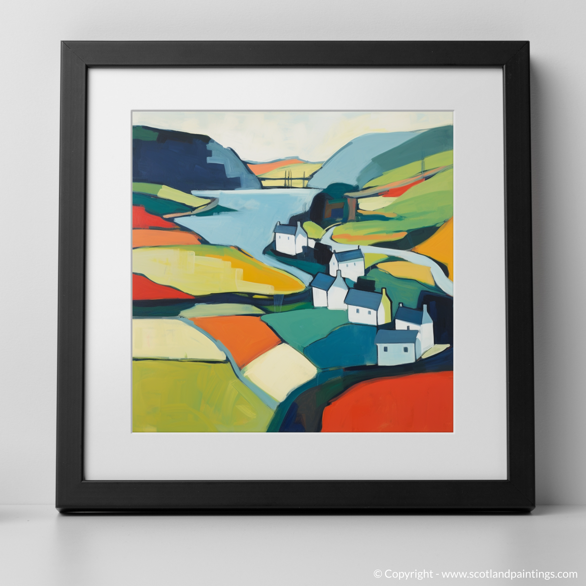 Art Print of Glenmore, Highlands with a black frame