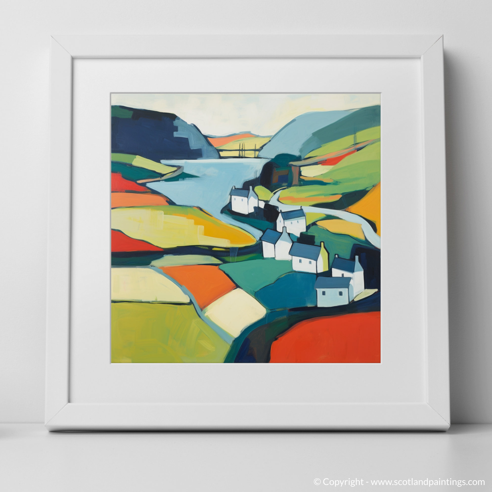 Art Print of Glenmore, Highlands with a white frame