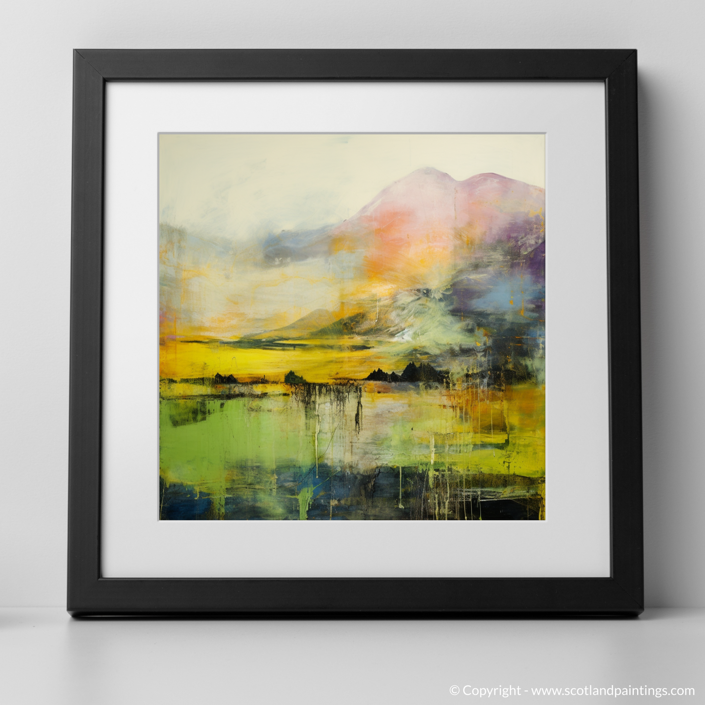 Art Print of Glen Orchy, Argyll and Bute with a black frame