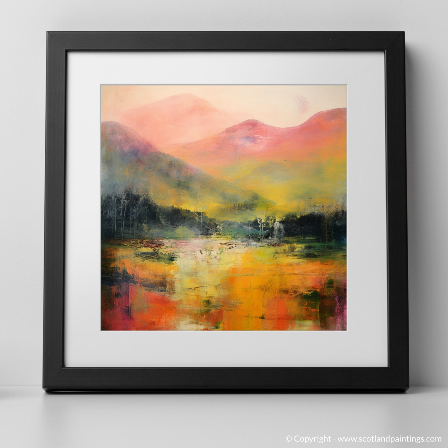 Art Print of Glen Orchy, Argyll and Bute with a black frame