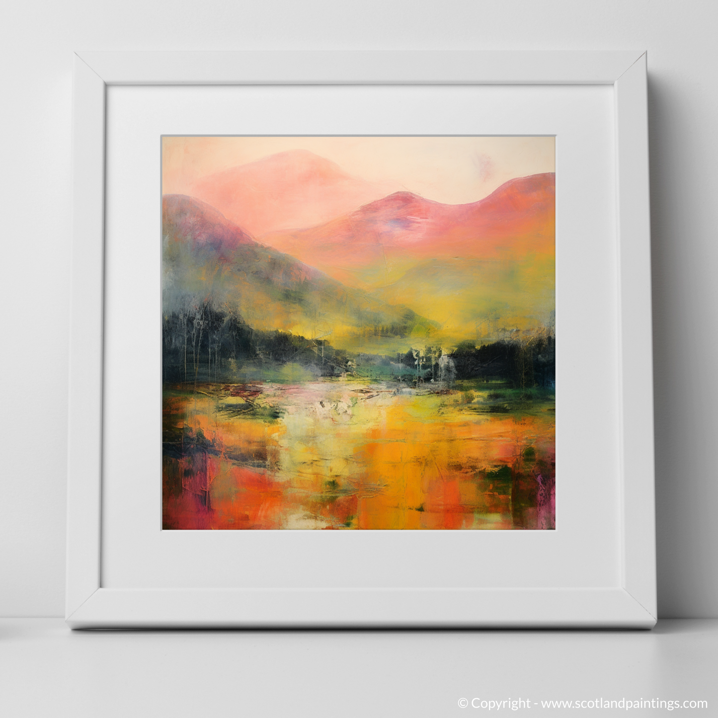 Art Print of Glen Orchy, Argyll and Bute with a white frame