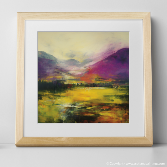 Art Print of Glen Orchy, Argyll and Bute with a natural frame
