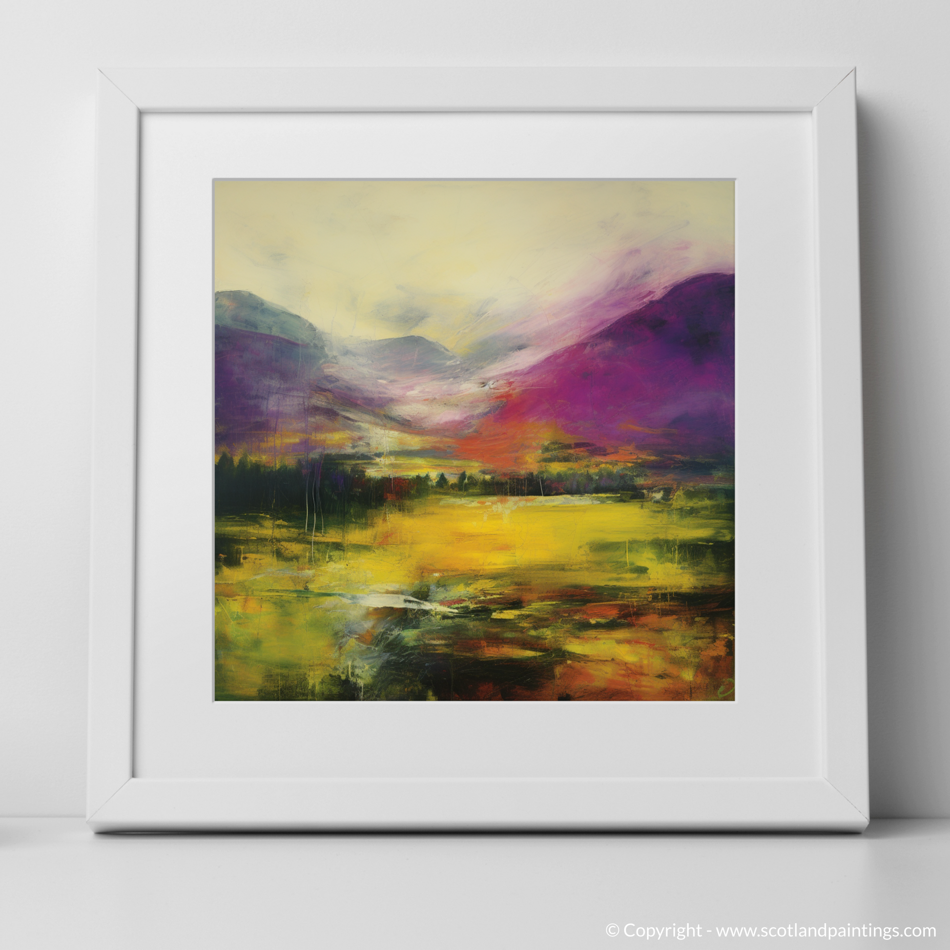 Art Print of Glen Orchy, Argyll and Bute with a white frame