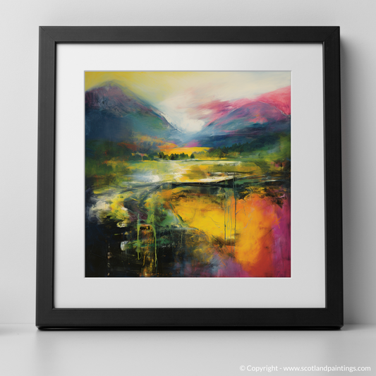 Art Print of Glen Orchy, Argyll and Bute with a black frame