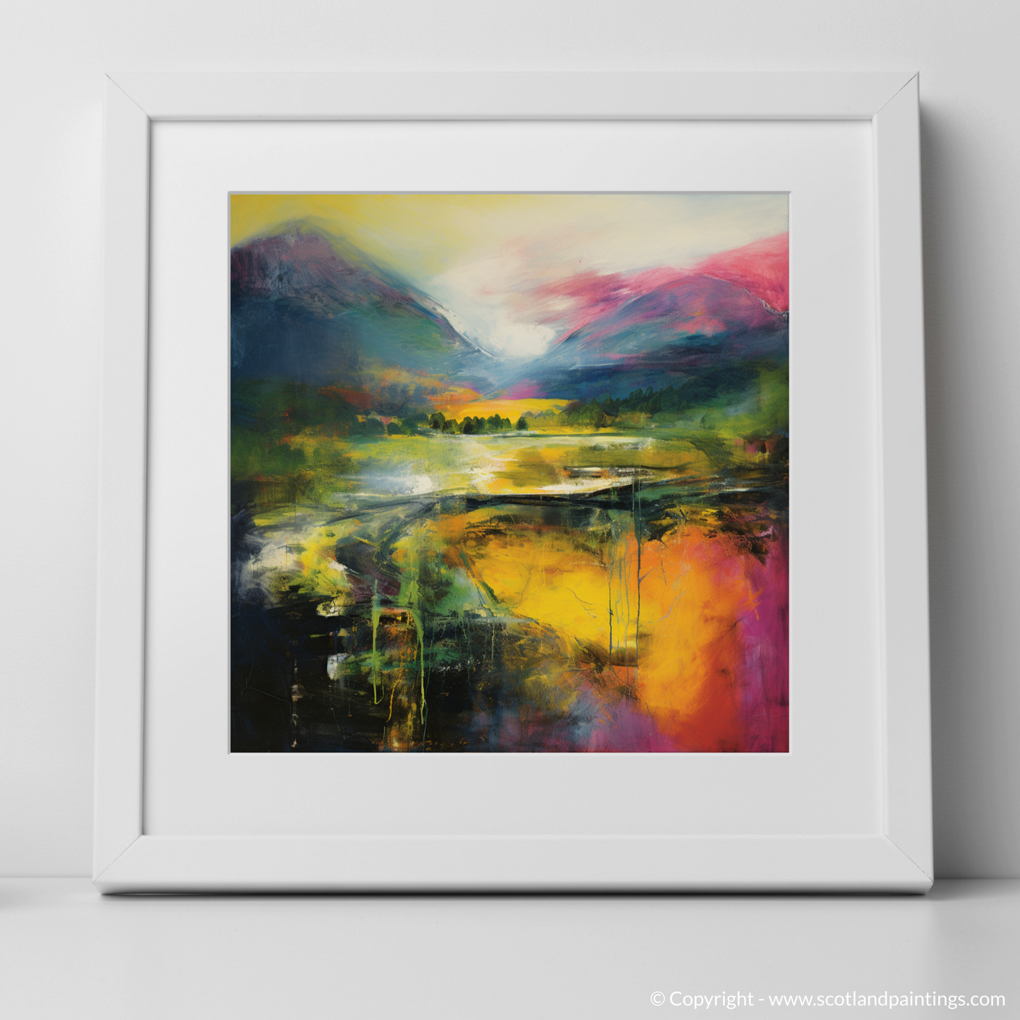 Art Print of Glen Orchy, Argyll and Bute with a white frame