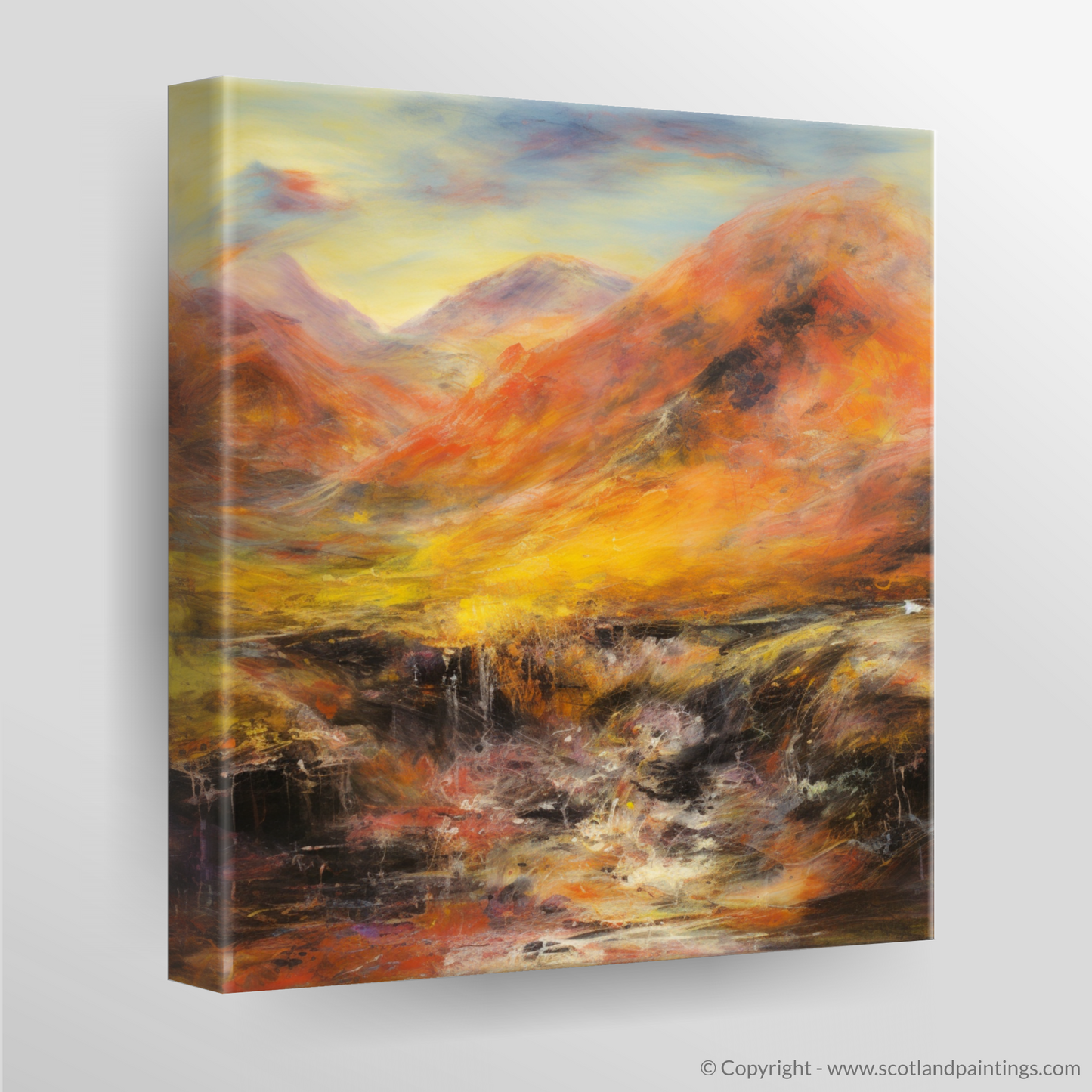 Canvas Print of Walker crossing River Coe in Glencoe