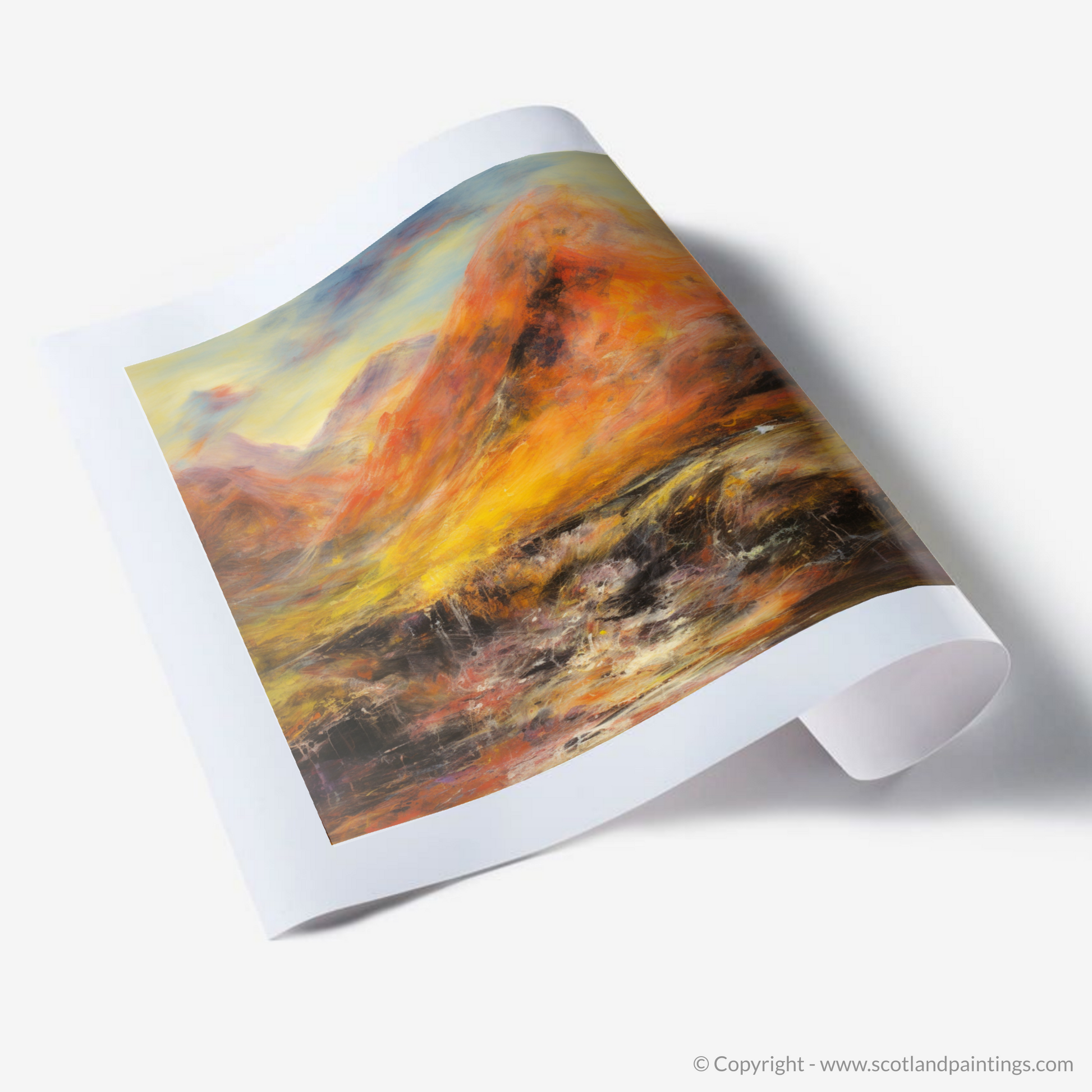 Art Print of Walker crossing River Coe in Glencoe